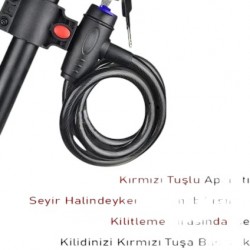 Anahtarlı Çelik Kilit Gidona Takılabilen Anahtarlı Scooter Kilit Anahtarlı Çelik Kilit Gidona Takılabilen Anahtarlı Scooter Kilit